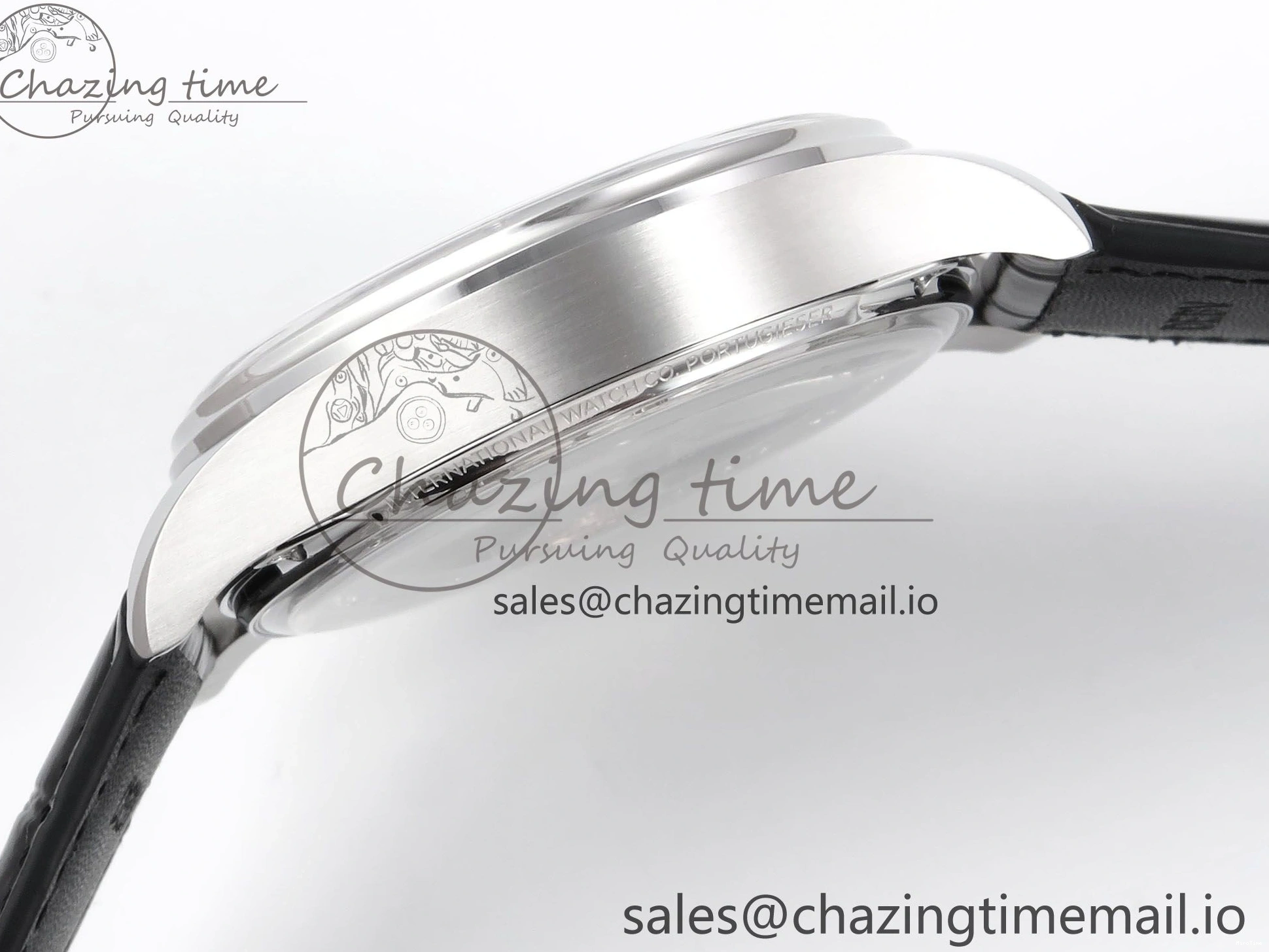 MIROTIME 0127 Portugieser Automatic SS IW501704 APSF 1:1 Best Edition Blue Dial on Black Leather Strap A HighPerformance 7008